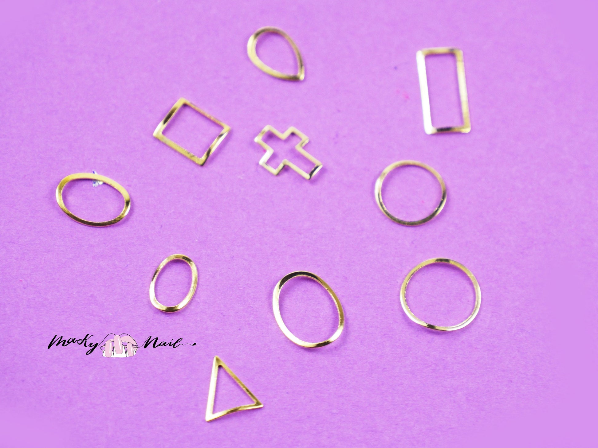 Hollow out Metallic Rivet 3D Nail Studs Metal Decoration/ Gold hollow out studs Metallic studs