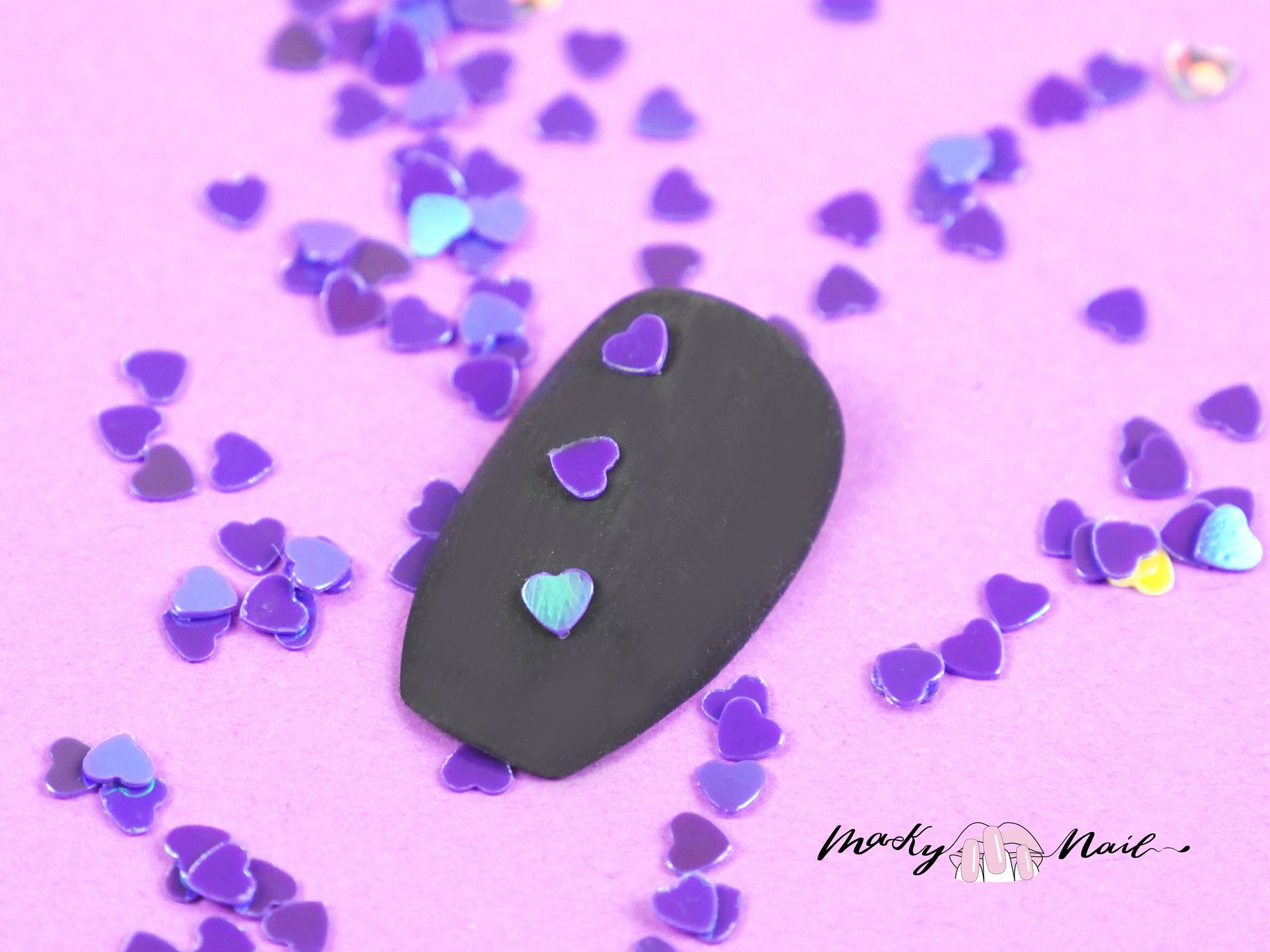 12 colors Nail art Heart Flakes 3D DIY laser Petal Sequins/ Heart shaped glitter flakes for nail design UV gel UV resin nail polish