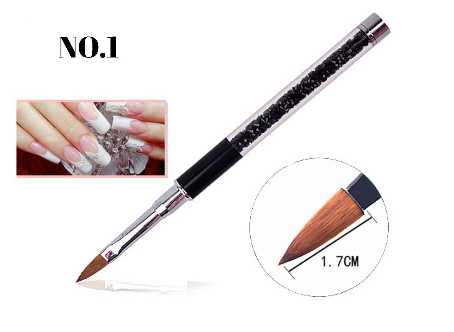 Nail Brush for Detailing Striping Nail Art with Gel Brushes, Painting Brushes, 3D Brush, Acrylic brush for nail art painting