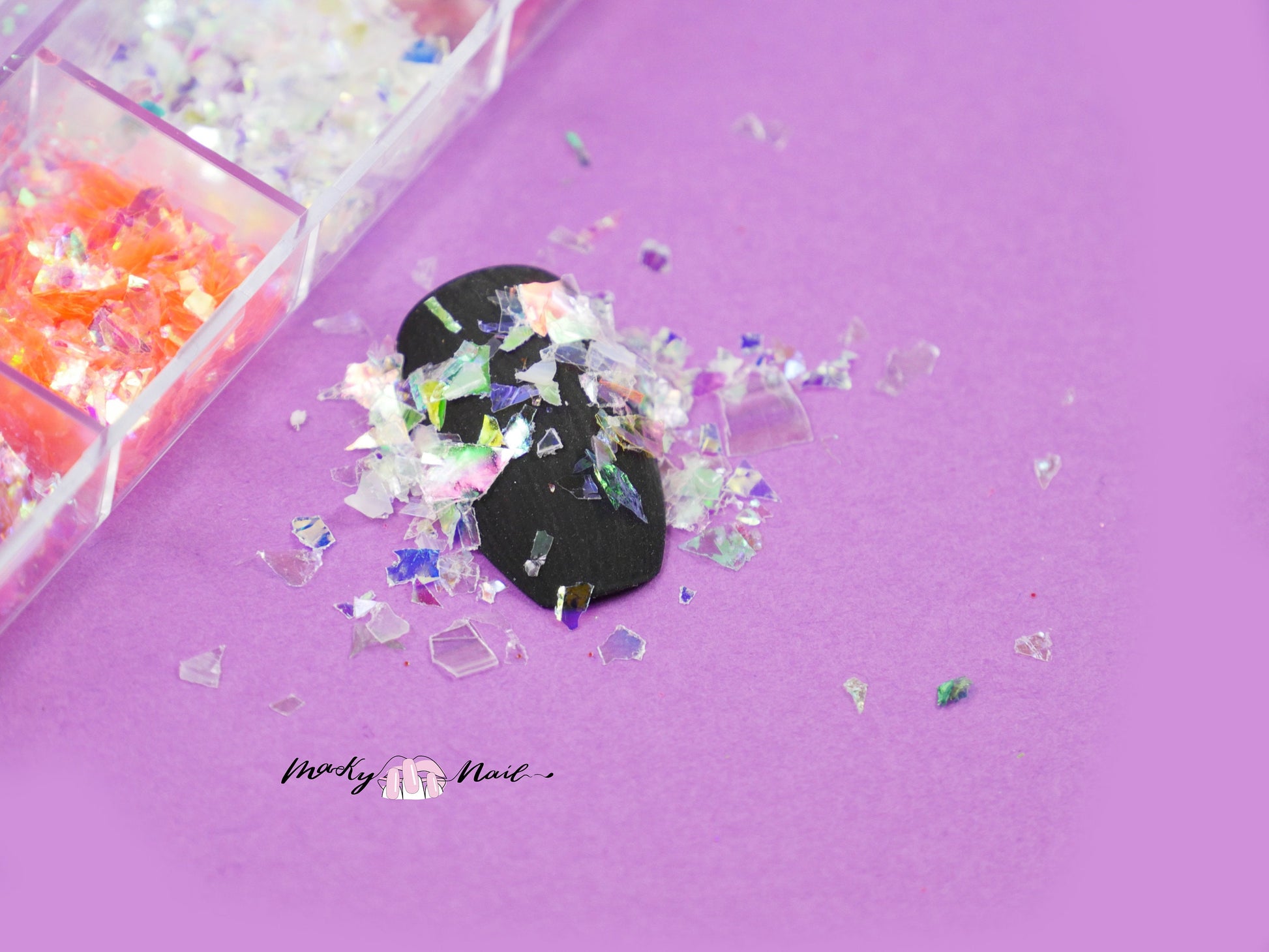 Candy wrapper Sea shell Nail Art glitter / glass paper DIY flakes for UV resin uv gel / laser paper flakes / UV gel nail polish deco glitter