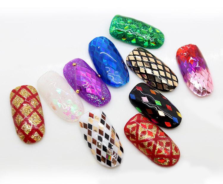 Nail art  rhombusFlakes 3D DIY Sequins/ Bling bling rhombus square glitter flakes for nail design and craft making/ shaking bag