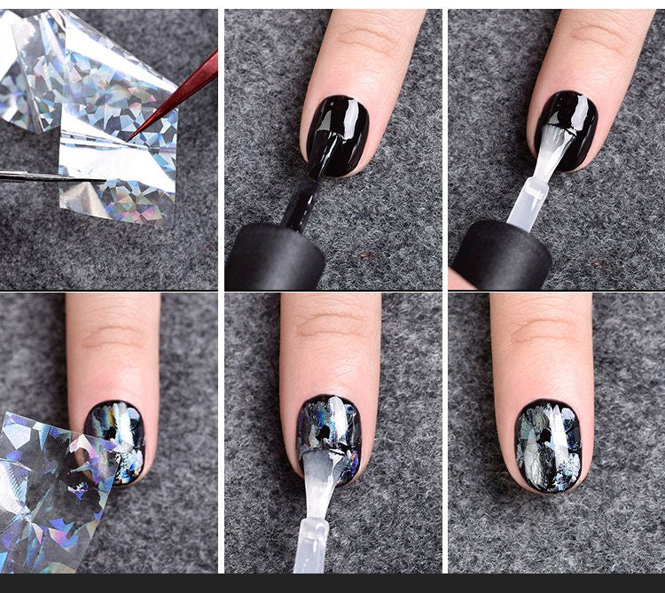 1 Yard Chameleon transfer paper Transfer Foil Nail Art Star Design Sticker Decal/ DIY starry sky theme nail design