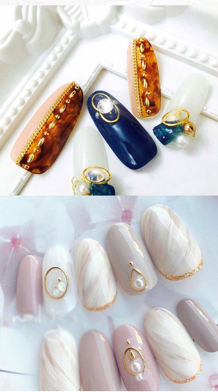 Hollow out Metallic Rivet 3D Nail Studs Metal Decoration/ Gold hollow out studs Metallic studs