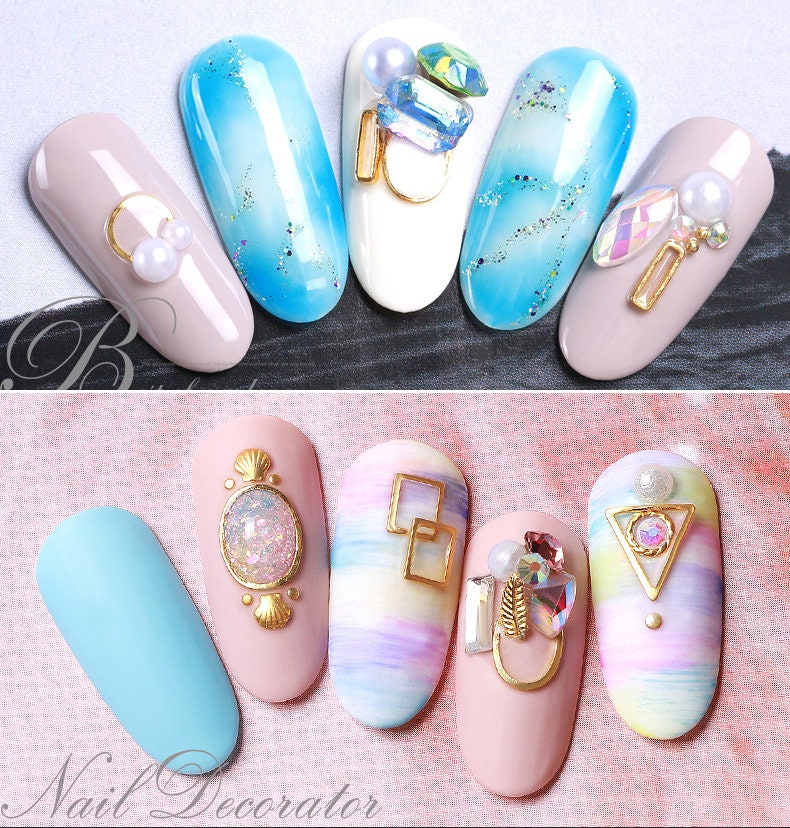 Hollow out Metallic Rivet 3D Nail Studs Metal Decoration/ Gold hollow out studs Metallic studs