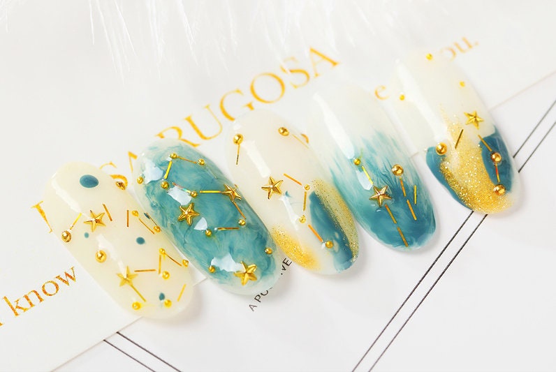 Mixed Caviar beads/ Silver Gold nail micro-beads