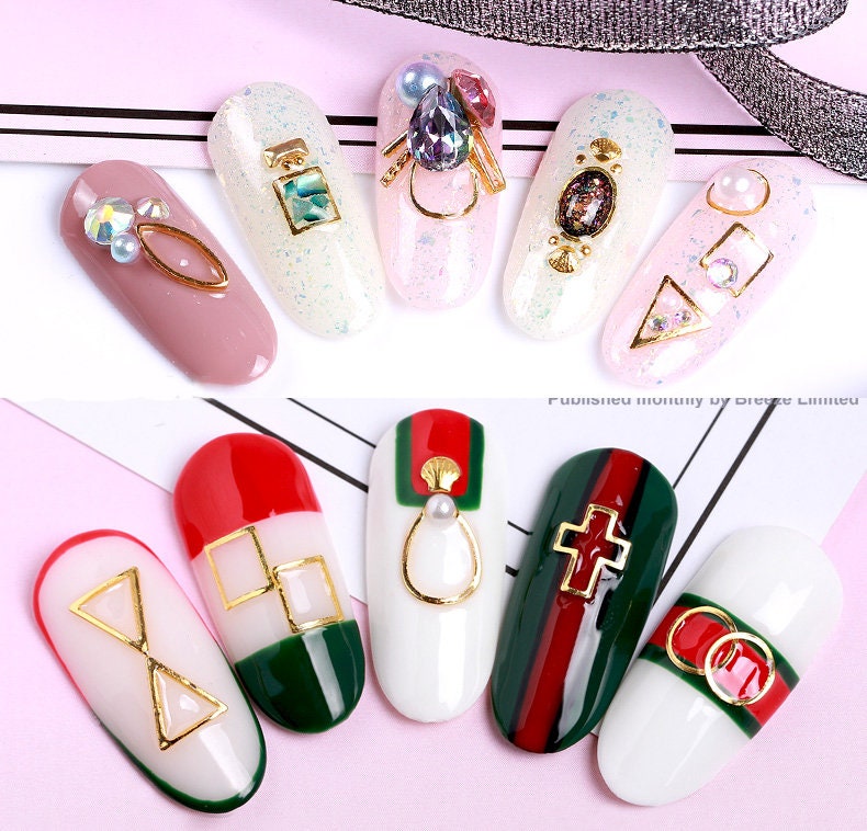 Hollow out Metallic Rivet 3D Nail Studs Metal Decoration/ Gold hollow out studs Metallic studs