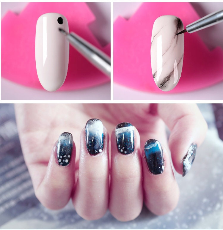 15ML Marble blossom gel polish/ gradient design gel/ Blooming floral paint gel/ Bloom soak off uv gel for nail art design