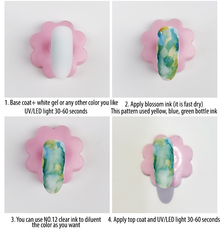 14ml Nail dye ink/ fast dry blossom polish/ gradient nail / Blooming floral paint ink/diluent artistic nail art ink for nail polish and gel