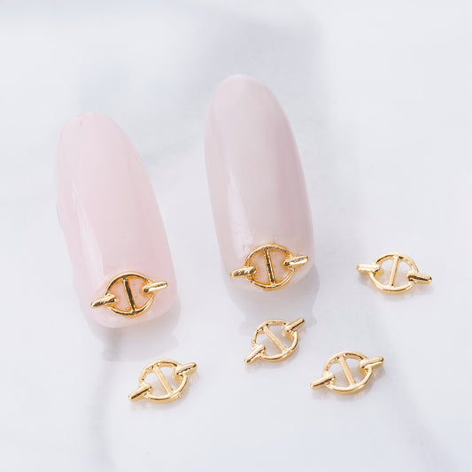 10 pcs 3D nail deco/ Gold silver chain connection nail art deco