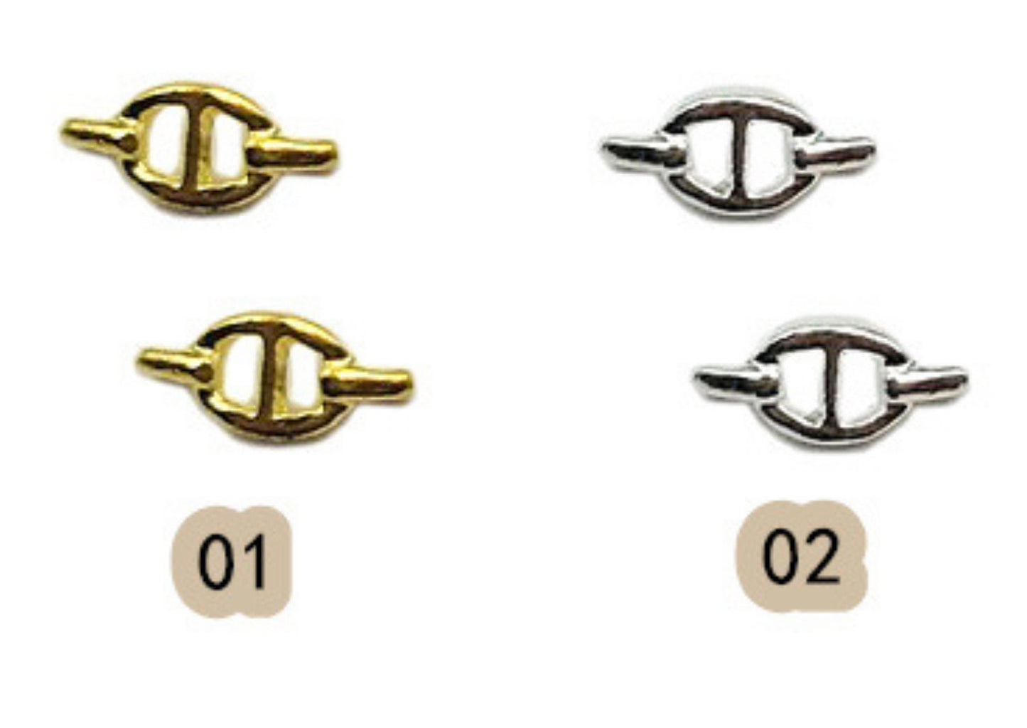 10 pcs 3D nail deco/ Gold silver chain connection nail art deco