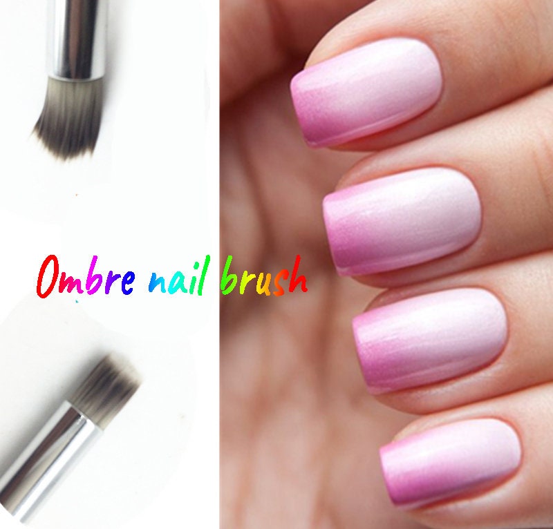 Mink hair Nail Art Brush Gradient Drawing Painting Ombre Pen/Angled Dotting Dizzy Dye Pen/ Ombre nail brush