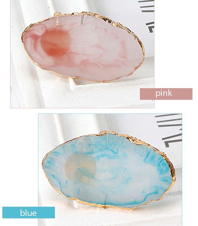 Marble nail painting Palette/ Golden edged Mini Finger Ring Dishes Color Mixing UV Gel Polish Paint Tool/ nail detailing design tool