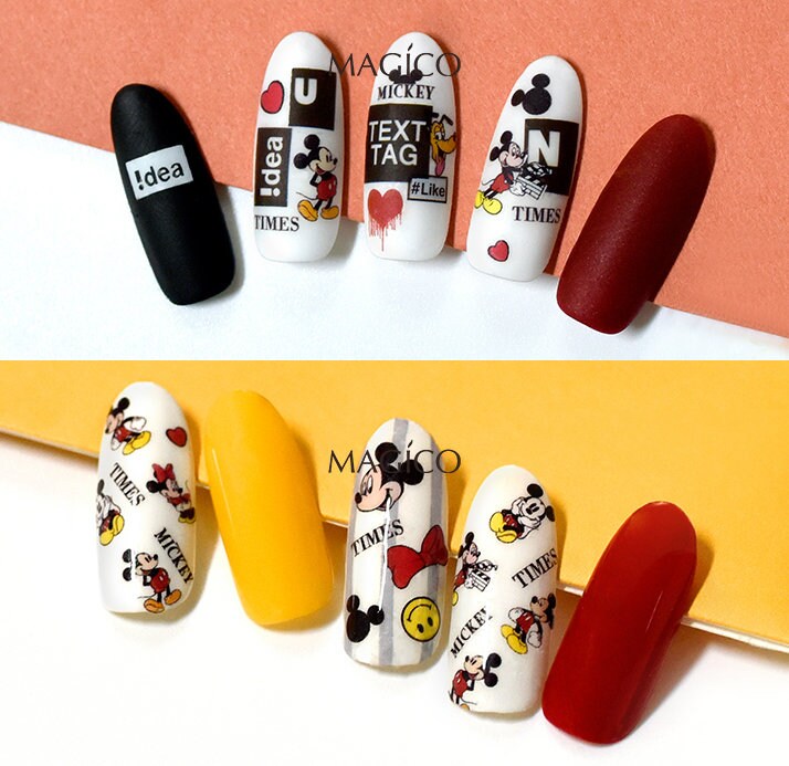 Mickey Mouse Minnie Mouse Nail Decals/Disney Theme nail sticker/Goofy 3D Nail Art Stickers Self Adhesive Decals/ Cartoon Miniature Appliques
