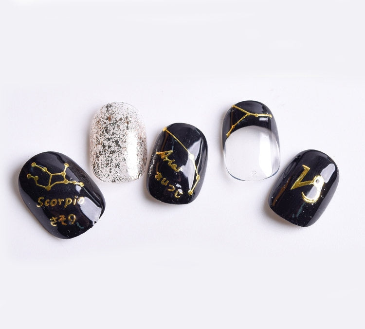 Gold planisphere nail sticker
