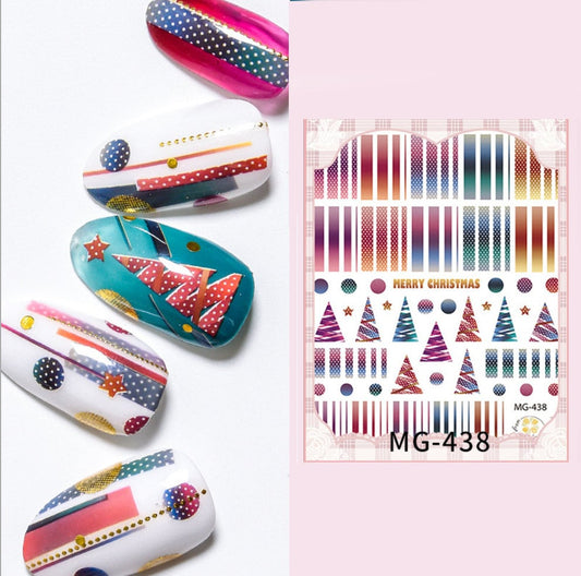 Christmas Nail Art Sticker/ Sugar strip DIY Tips Stickers
