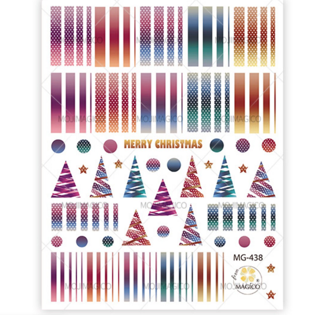 Christmas Nail Art Sticker/ Sugar strip DIY Tips Stickers