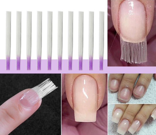2 Packs Fiber Nail extension/ Fiberglass for Nail Extension Acrylic Nails Tips/Self shaped UV gel extended fiber