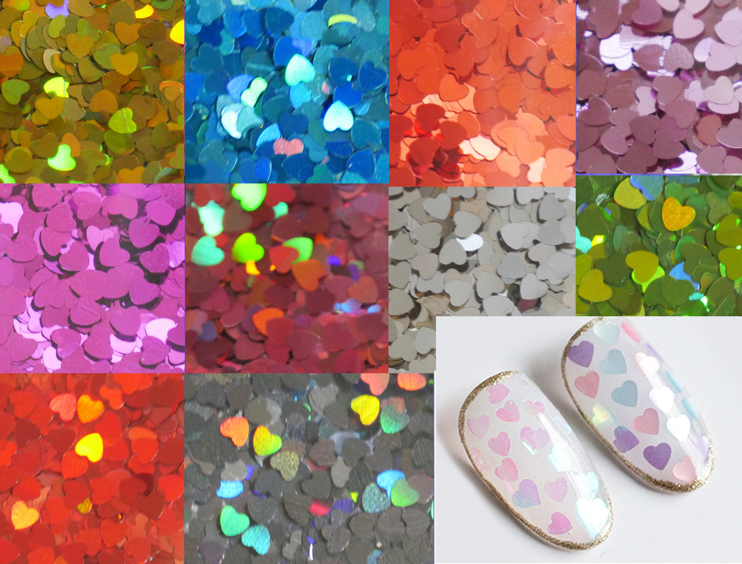 3g Heart Flakes 3D DIY laser Petal Sequins/ Heart shaped glitter flakes for nail design handmade crafts/ Confetti halo glitter sequins