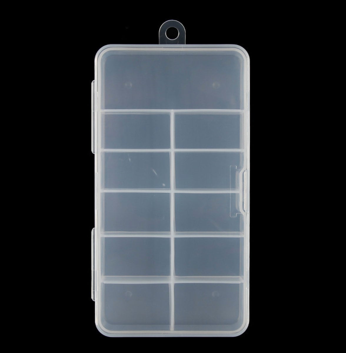 11 grid long plastic container box for 100 pcs nail tips press on charms and trims/Nail studs container box/ finger tips press on nail box