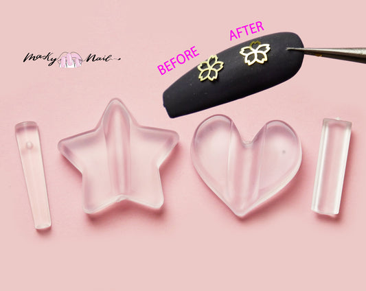 Manicure Embossed Mold Nail Metal Frame Bending Radian Tools/ Metal studs bend tool for nail art
