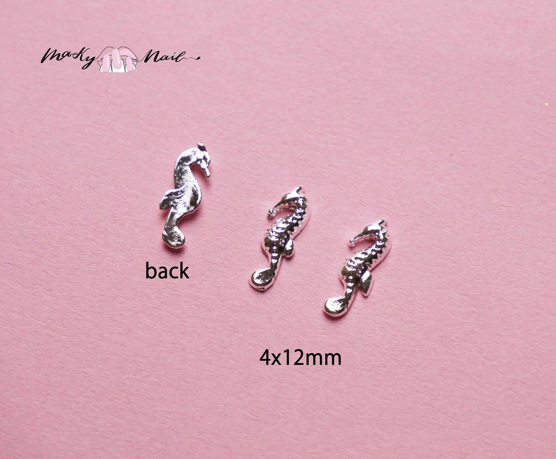 5 pcs Turtle Dolphin Crocodile Seahorse Nail supply Metallic studs /ocean inspired nail art