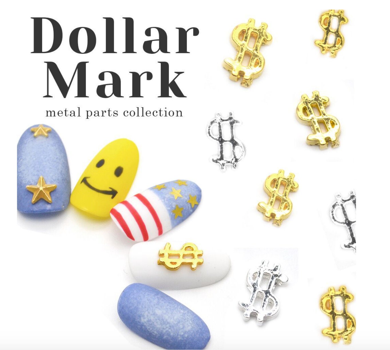 5 pcs 3D Money Sign nail decoration/ Dollar Sign DIY nail deco charm for nail art