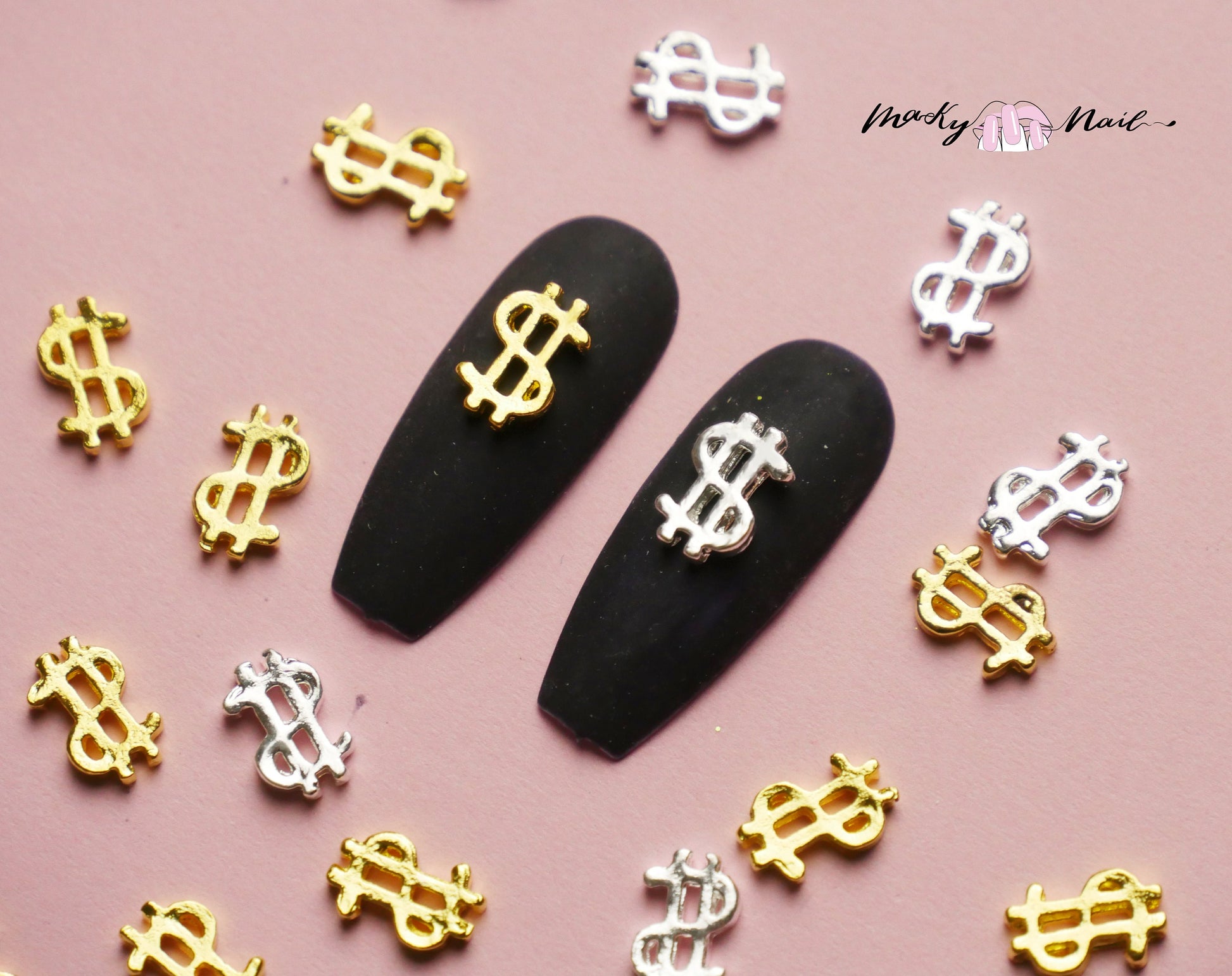 5 pcs 3D Money Sign nail decoration/ Dollar Sign DIY nail deco charm for nail art