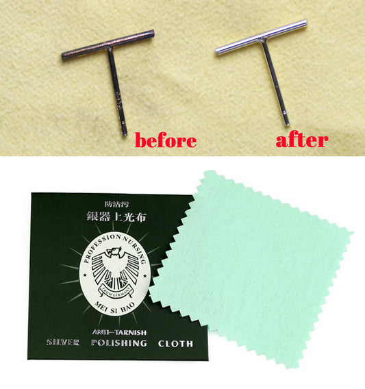 2 pcs Silver Jewelry Polishing Cloth/ Jewelry Cleaning Polishing Cloth Clean Shine Protect Silver Gold Brass Copper