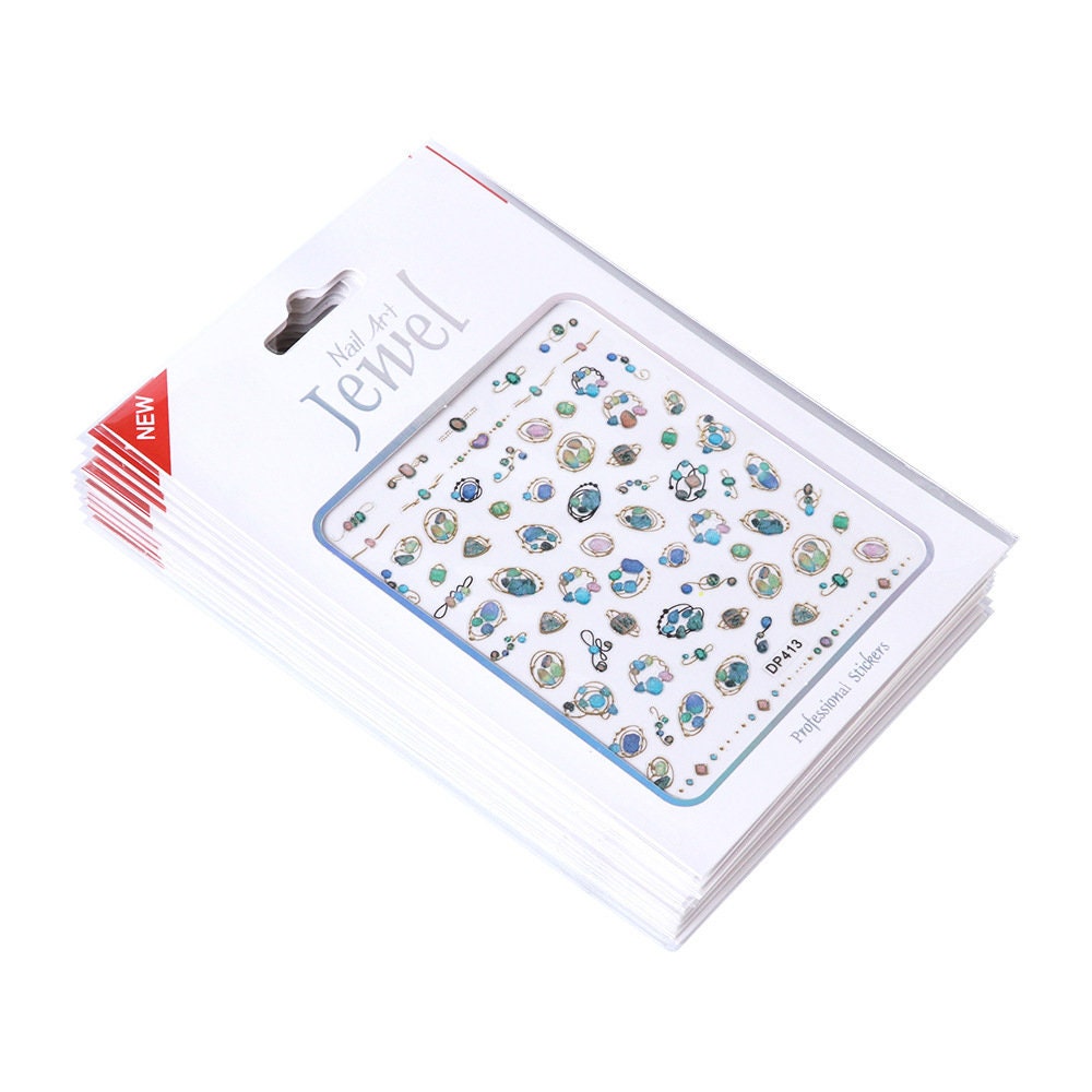 little Universe Epoxy Resin Nail Sticker/ Mindful Nail art gold Stickers/peel off Sticker/ scrawl manicure stencil