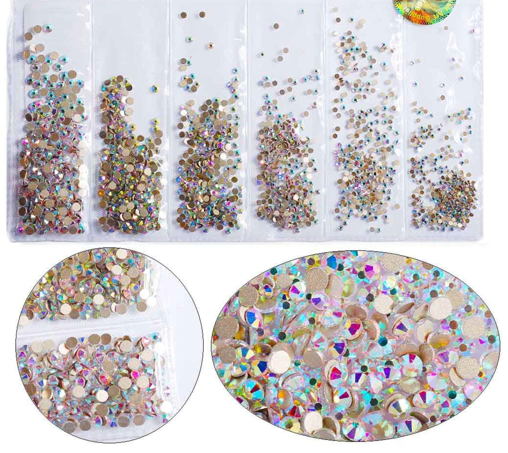 200pcs Multi-Size Opal Beads Nail Rhinestones – MakyNailSupply