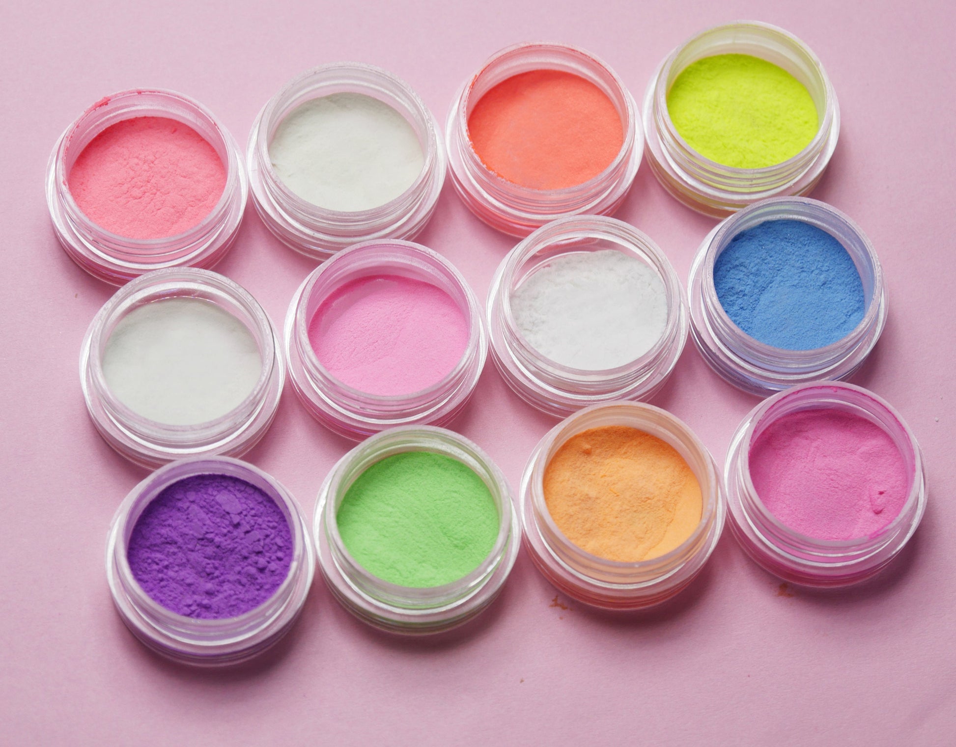 12 colors Neon Noctilucent Nail Flakes/ Glow In The Dark Powder Fluorescent Luminescent Nail Art Pigment/ Glowing nail art powders