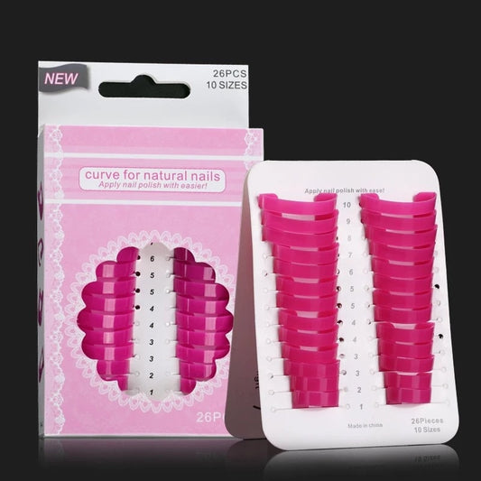 26pcs Nail Polish Spill-Resistant Stencil Mold Polish Shield Protect Leaking Cover Tools/ Reusable Nail Polish defence Protector Stencil