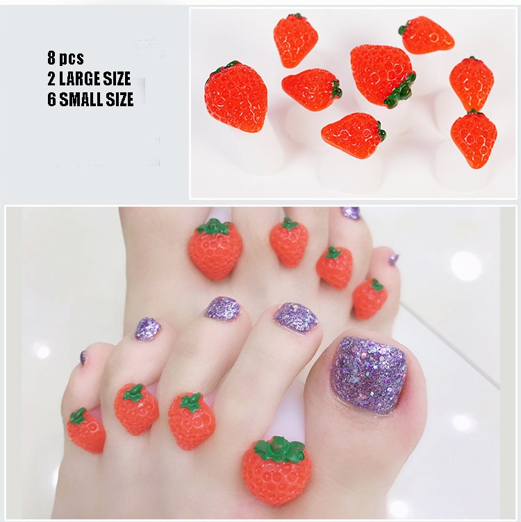 8 pcs Daisy Toe Nail Tools Reusable Finger Bracket Nail & Strawberry Toe separators Manicure Pedicure Tools Micky Mouse painting tool
