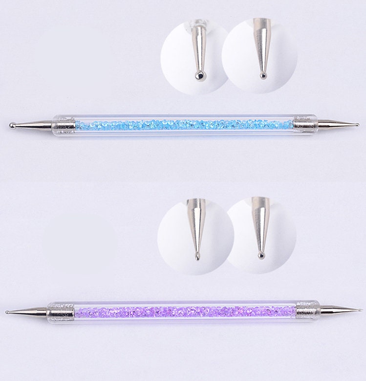 5 pcs Crystal Dotting Pen Set for Nail Art/marbleizing glaze painting pen/ Polymer clay DIY tool pen/ Miniature crafts making tool set