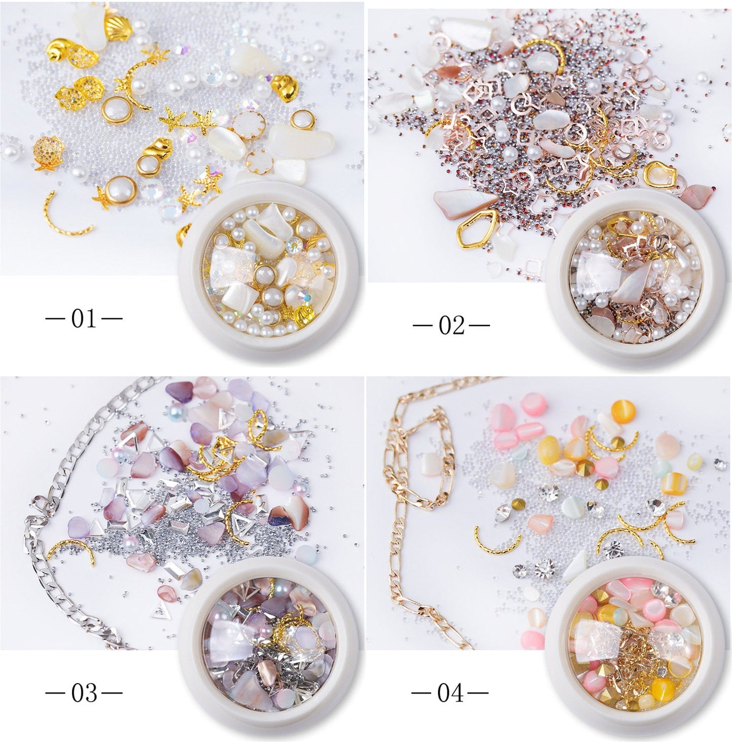 Mixed Sea shell flakes nail decoration/Irregular Pinctada albina Nail flakes DIY nail deco