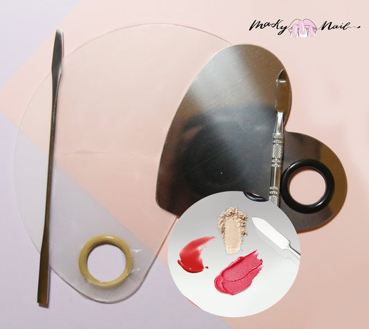 Pigment Mix tool/ Nail Art Make Up stainless steel Palette Dishes Color Mixing Paint Tool/ Powder and acrylic for nail detailing design tool