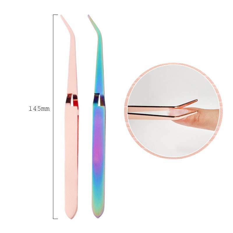 Stainless Steel Nail Pincher Pinching Clamp Tool/Nail Art Curve Tweezer Manicure Tool/Extension nail clip Tweezer Tool