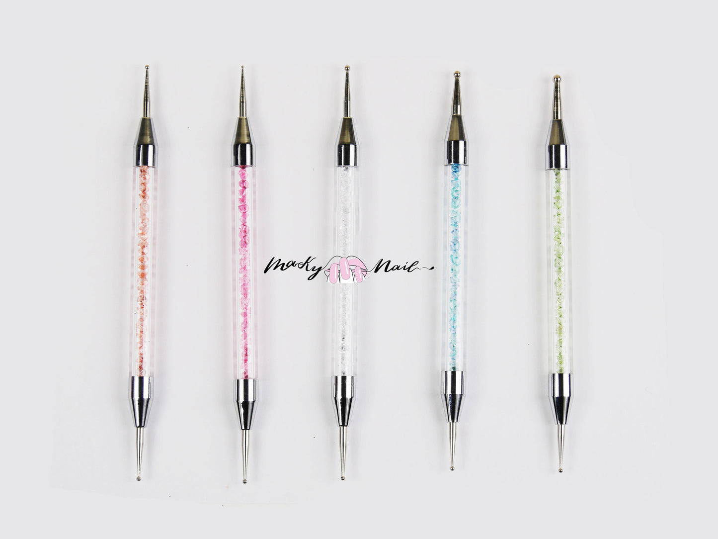 5 pcs Crystal dotting pen Set for nail art/marbleizing glaze painting pen/ polymer clay DIY tool pen/ miniature crafts making tool set