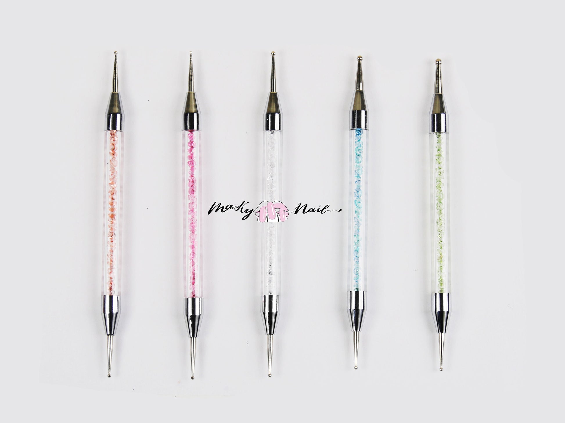 5 pcs Crystal dotting pen Set for nail art/marbleizing glaze painting pen/ polymer clay DIY tool pen/ miniature crafts making tool set