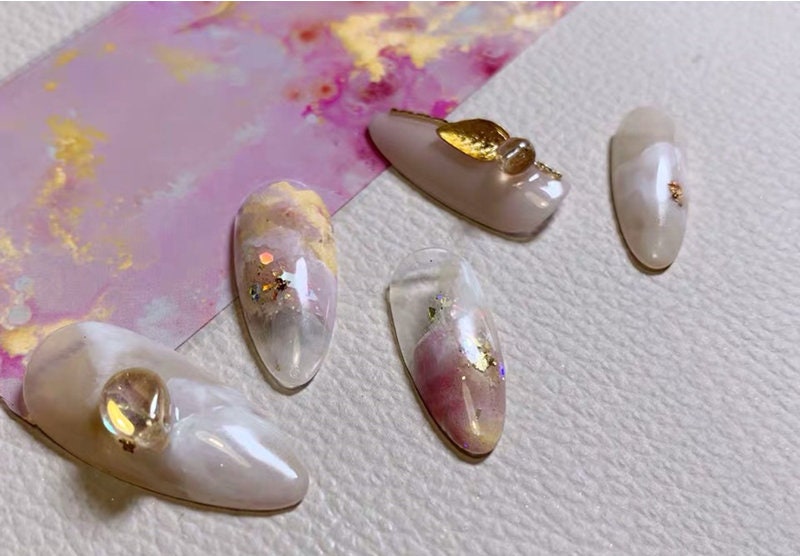 Nail Foil Glue Gel/ Transfer paper Foil Nail Art Liquid Thick Glue/ Metallic foil adhesive Marble Transferring Paper Gel for nails