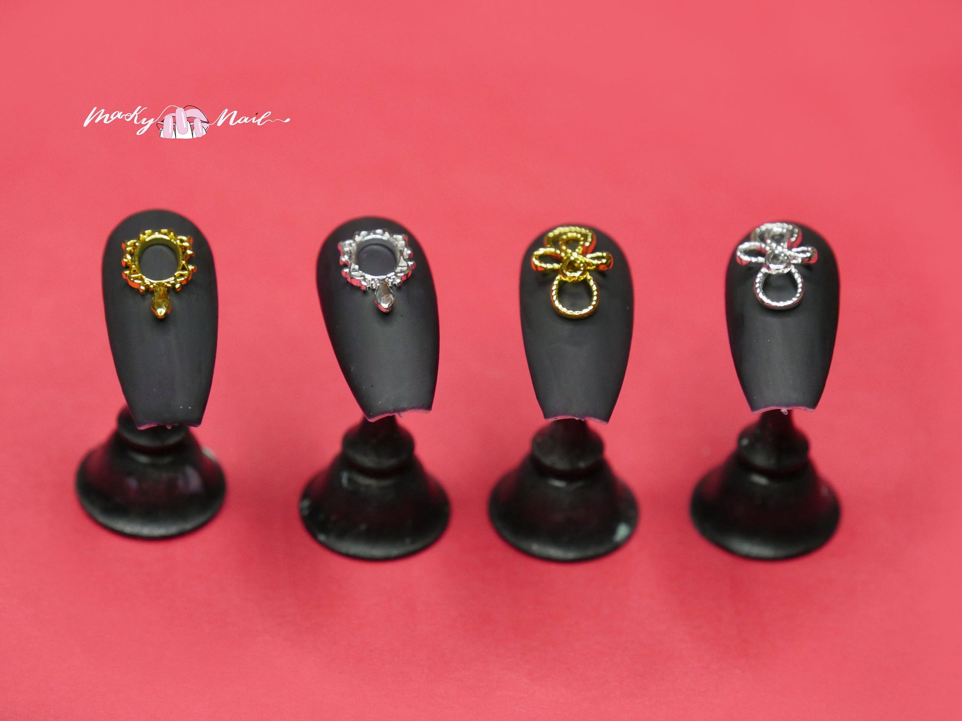 5 pcs 3D Antique nail decoration/ Gold Silver Nail DIY deco charm for nail gel nail polish design