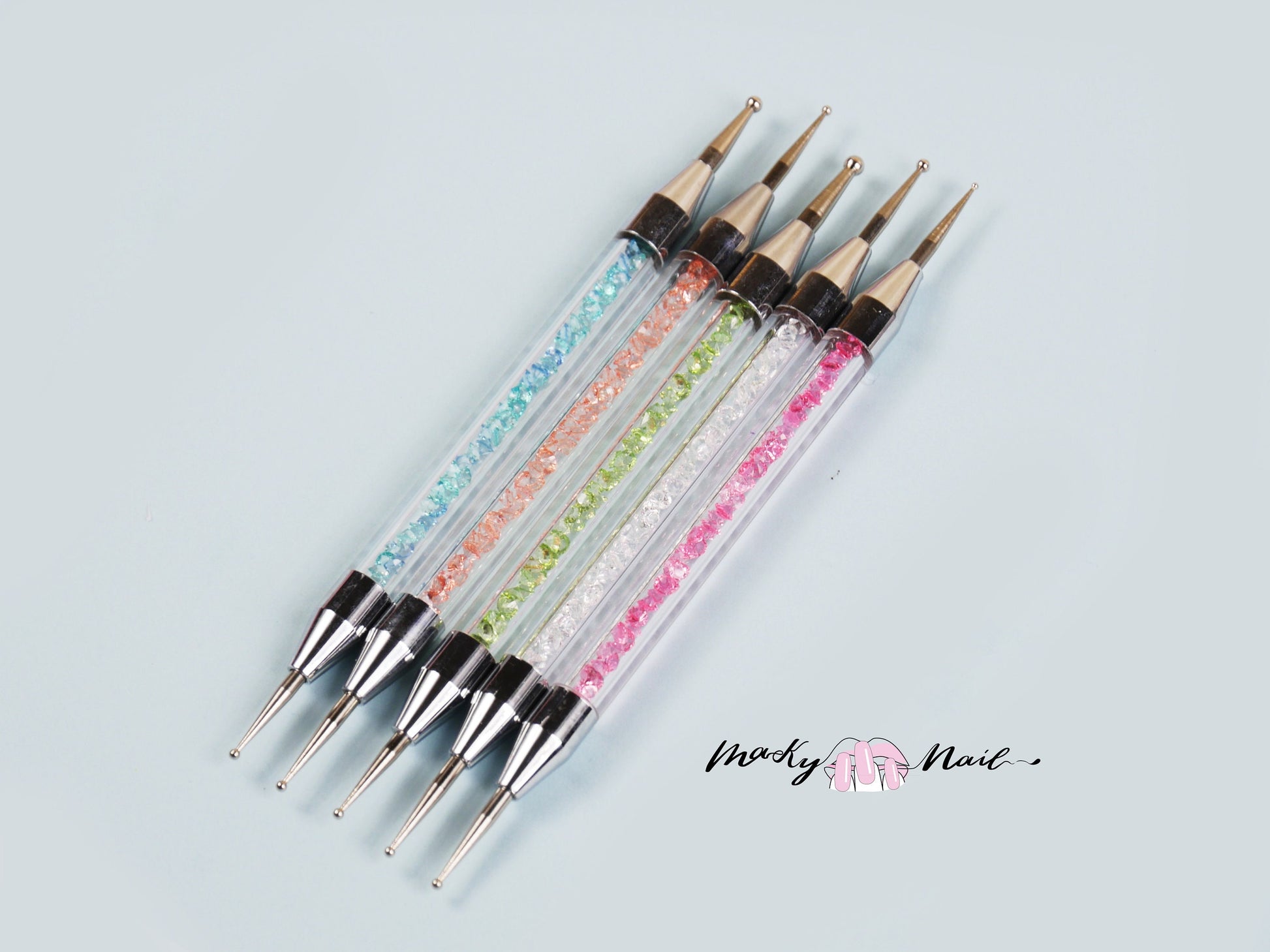 5 pcs Crystal dotting pen Set for nail art/marbleizing glaze painting pen/ polymer clay DIY tool pen/ miniature crafts making tool set