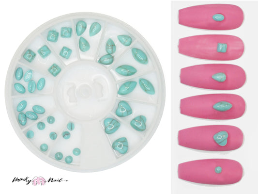 Marble tophus stone gem nail decoration/  Marble charm Nail DIY deco