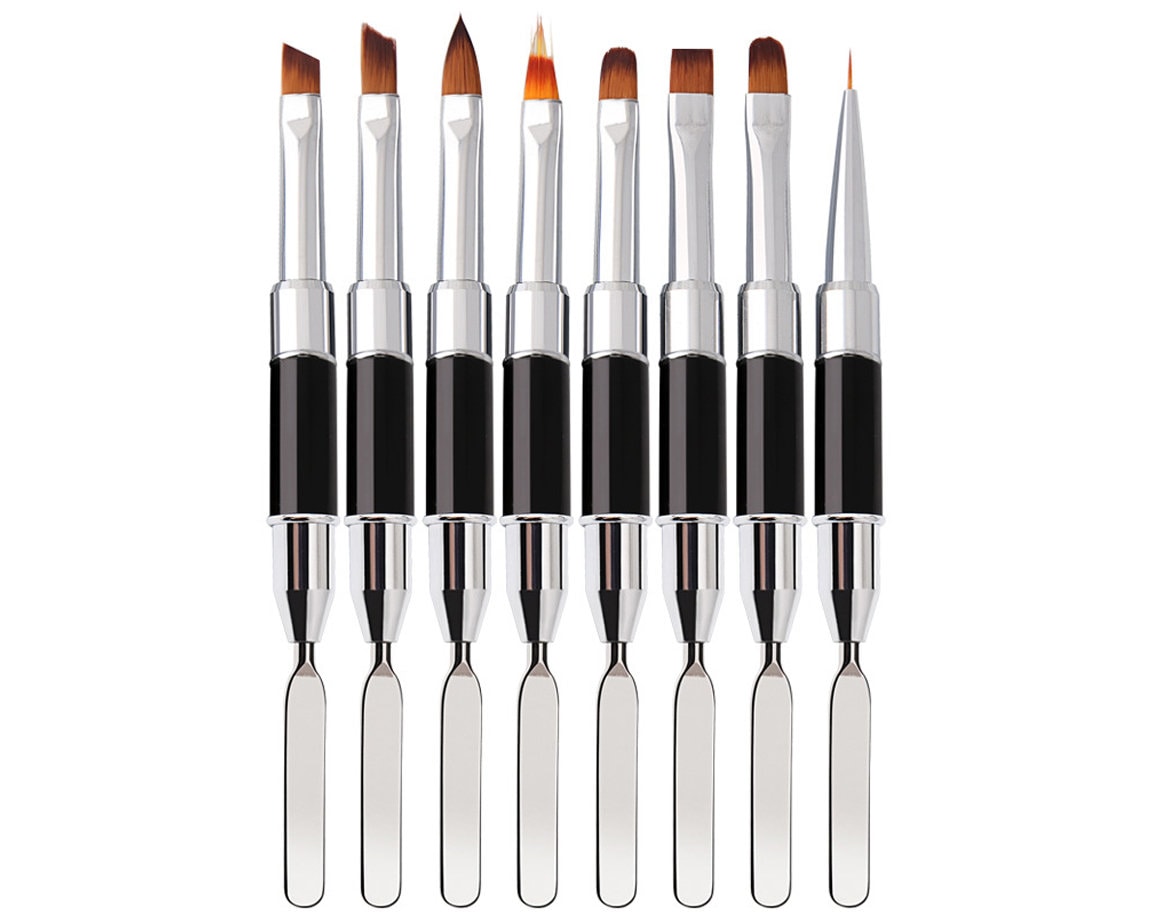 PolyGel Brush & Picker/ Double Head Nail Brush Nail Art with Gel Brushes, Painting Brushes, 3D Brush, UV Gel Extension Brush