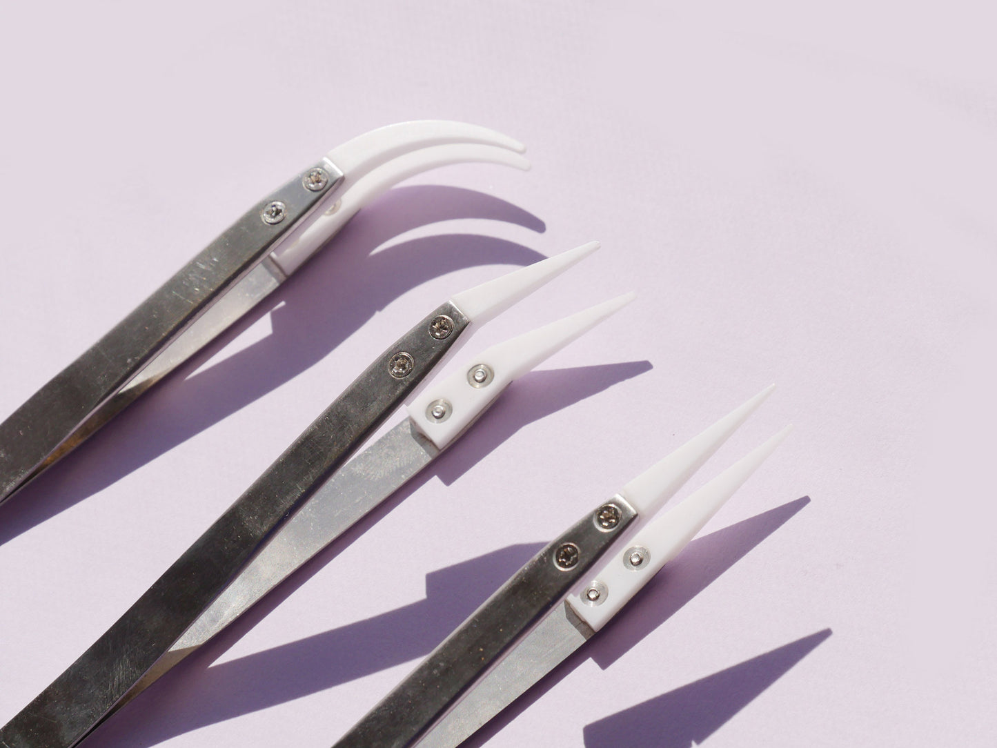 Ceramic Tweezers/ White head Tweezer Anti-Static Steel Tweezers for Craft, Jewelry, Electronics, Nail art tool supply/ DIY tool