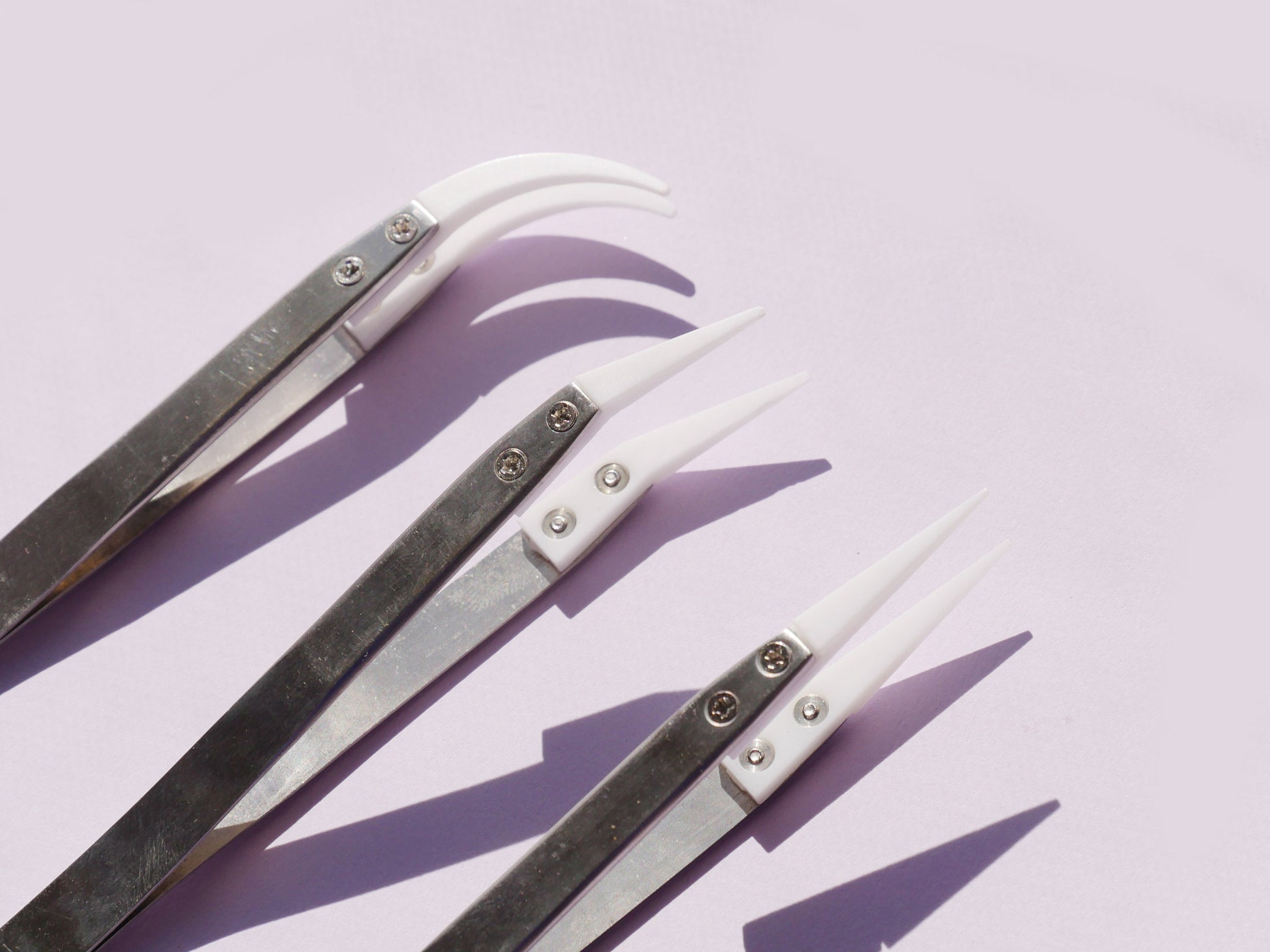 Ceramic Tweezers/ White head Tweezer Anti-Static Steel Tweezers for Craft, Jewelry, Electronics, Nail art tool supply/ DIY tool