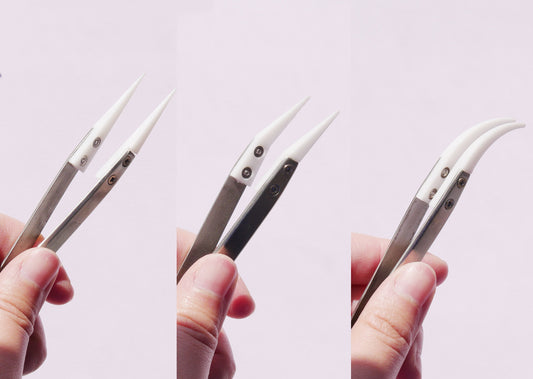 Ceramic Tweezers/ White head Tweezer Anti-Static Steel Tweezers for Craft, Jewelry, Electronics, Nail art tool supply/ DIY tool