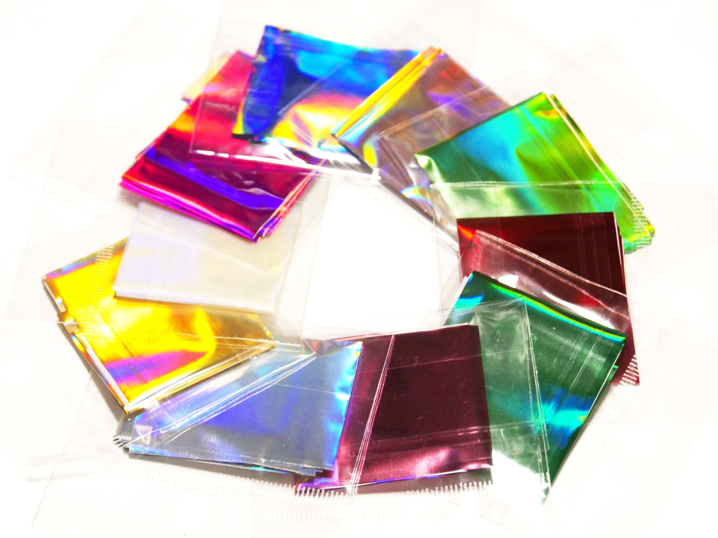 1 Meter Halo Metallic transfer paper Foil Nail Art Sticker Decal/ DIY Rainbow nail transferring mirrored foil design/ Colorful foil