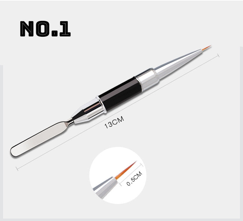 PolyGel Brush & Picker/ Double Head Nail Brush Nail Art with Gel Brushes, Painting Brushes, 3D Brush, UV Gel Extension Brush
