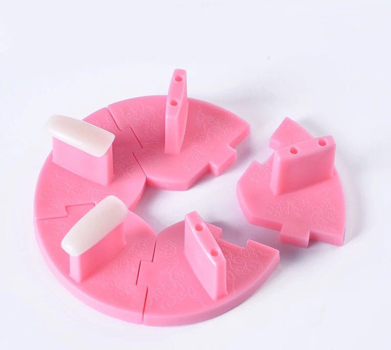 5pcs False Nail Display Stand Holder Set/ Nail Art Practice Holder/ Nail Beginner Showing Display Manicure DIY Tools
